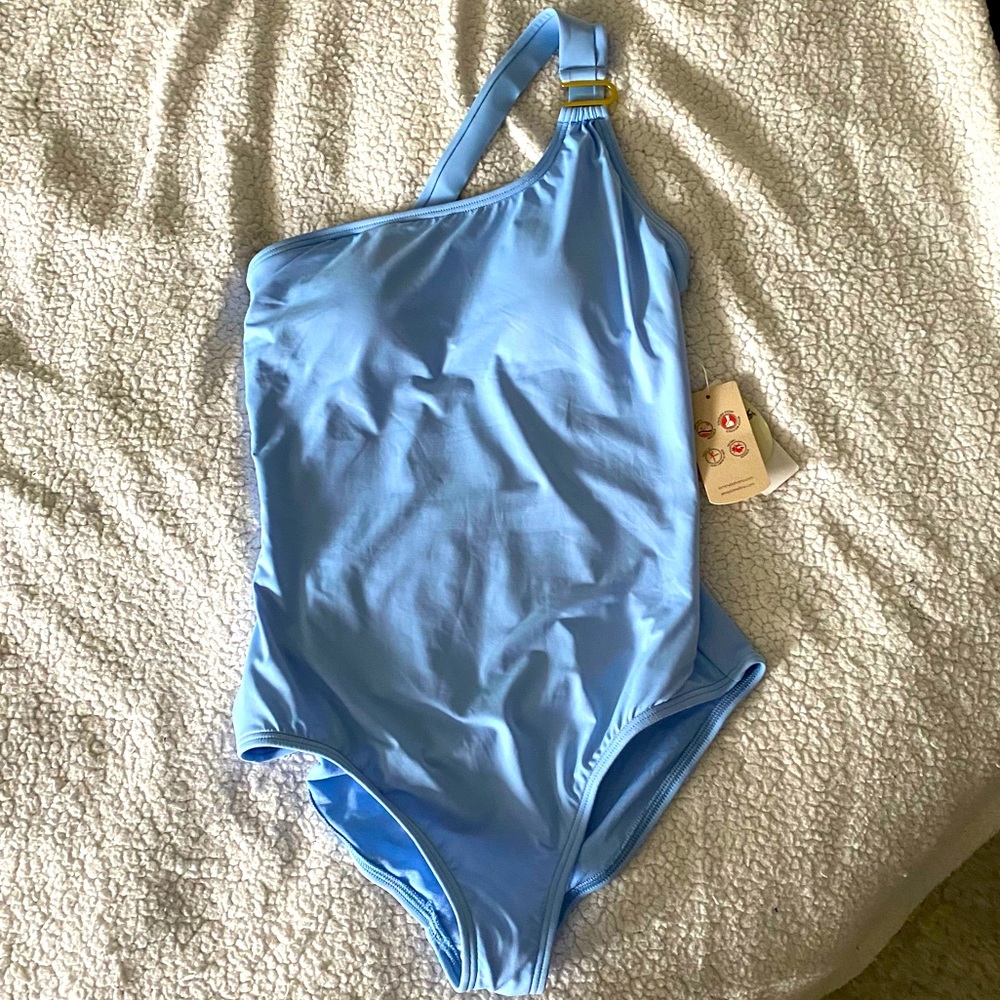 New Tommy Bahama Blue Remy one-shoulder swimsuit